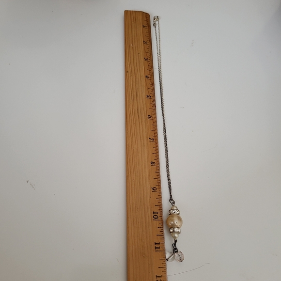 Faux Pearl Rhinestone Necklace - Picture 14 of 15